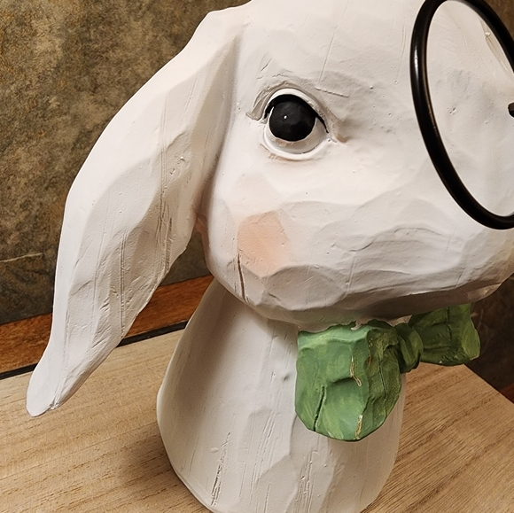 Classy Bunny Wearing Glasses Statue Decor SO CUTE - Picture 7 of 9